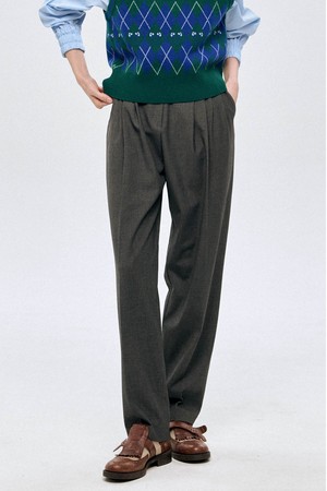 [르쏘넷] 스트레이트 울 팬츠 Straight Wool Pants_Gray