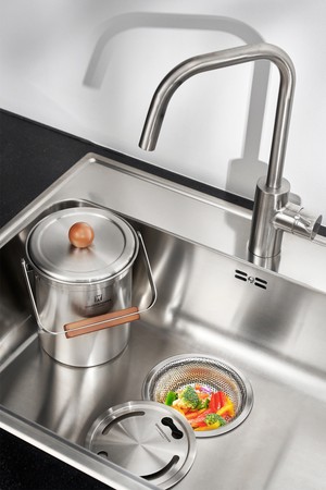 바겐슈타이거 스텐푸드빈 세트[음식물통+배수구망]