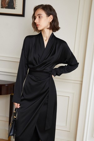 YY draped shirt dress