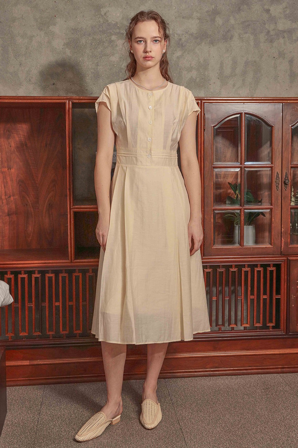 Proud Mary - 민소매 원피스 - PM_Modern round neck dress