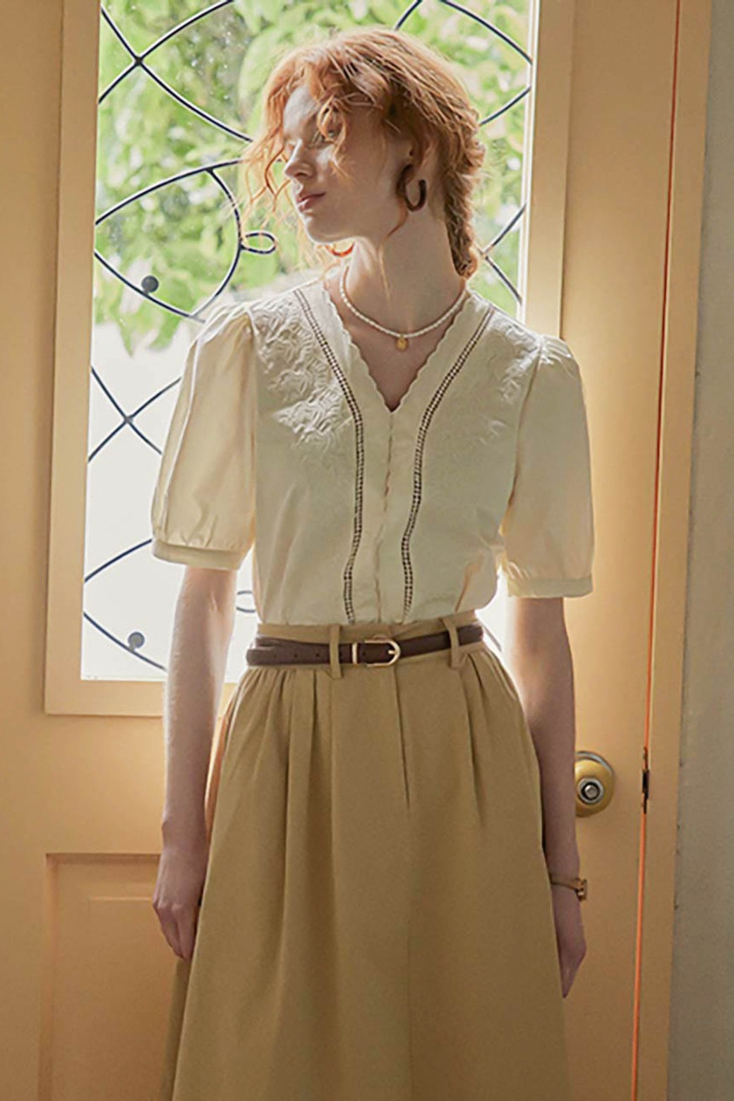 Proud Mary - 블라우스 - PM_Vintage embroidery blouse