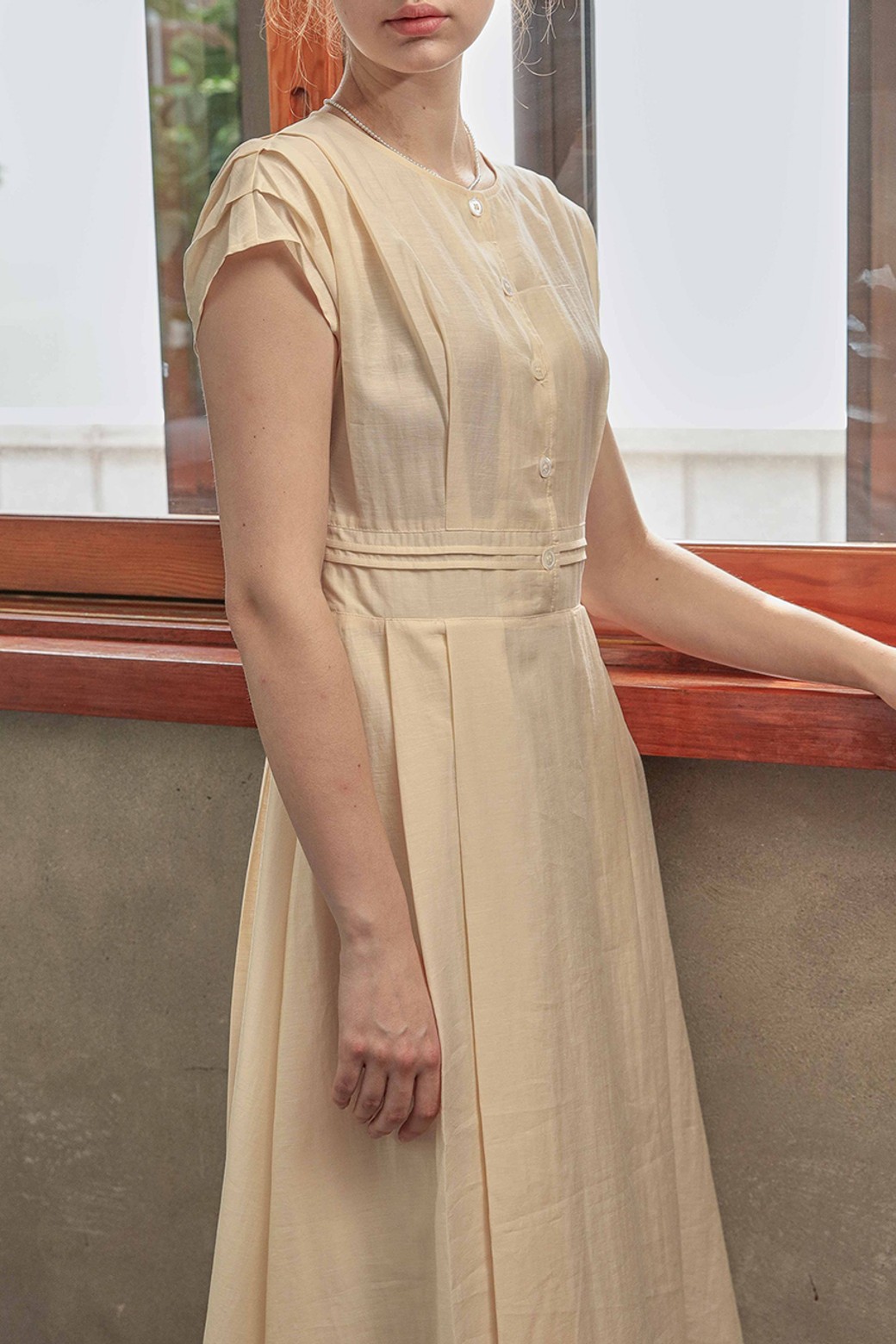 Proud Mary - 민소매 원피스 - PM_Modern round neck dress