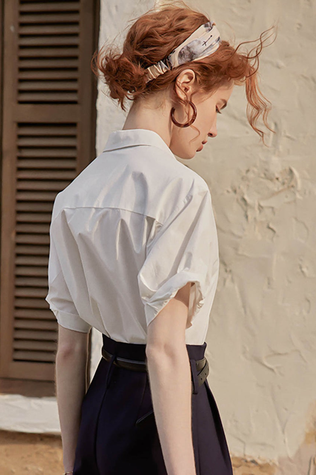 Proud Mary - 셔츠 - PM_French casual collar shirt_WHITE