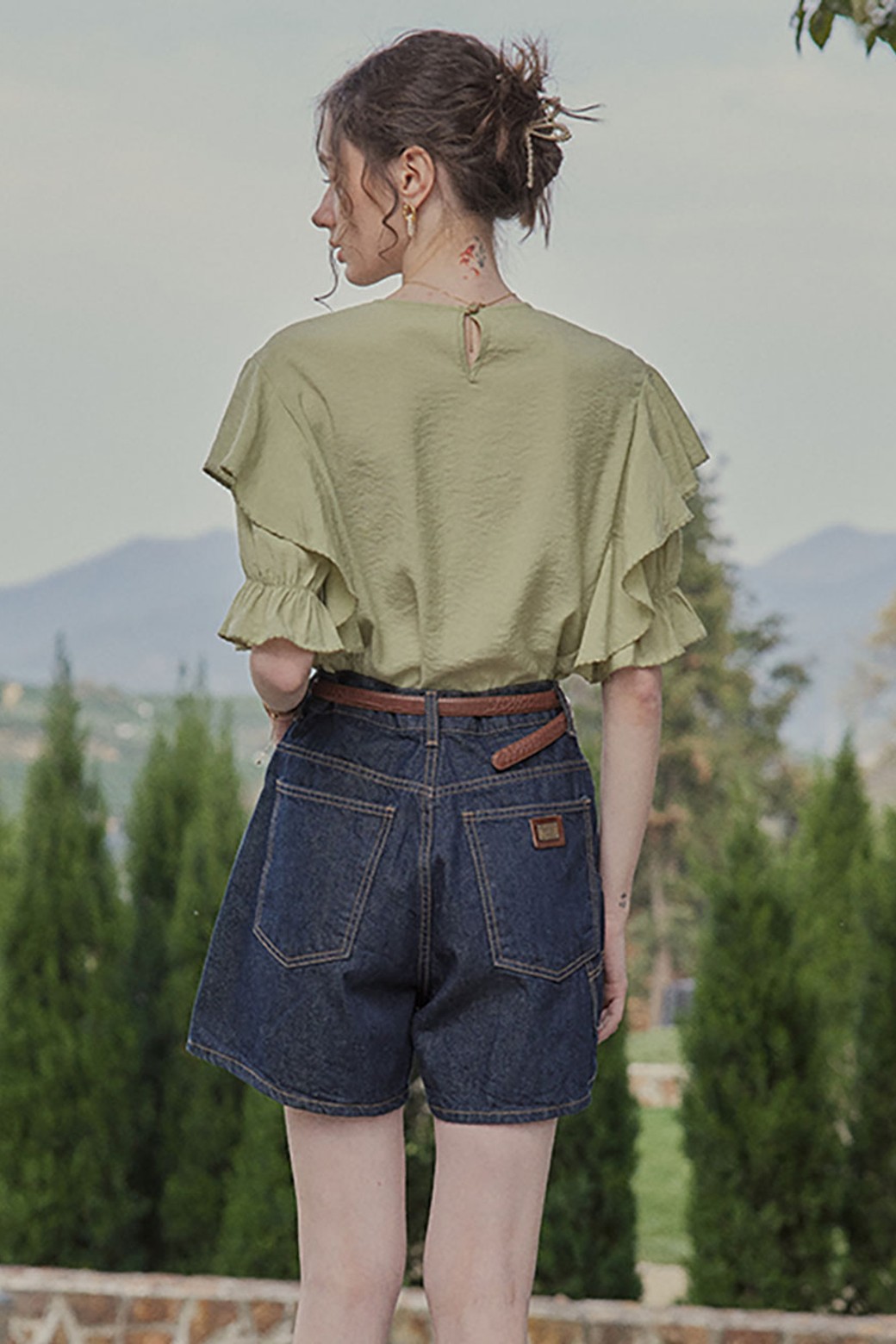 Proud Mary - 블라우스 - PM_Fresh flounce sleeve pleated blouse
