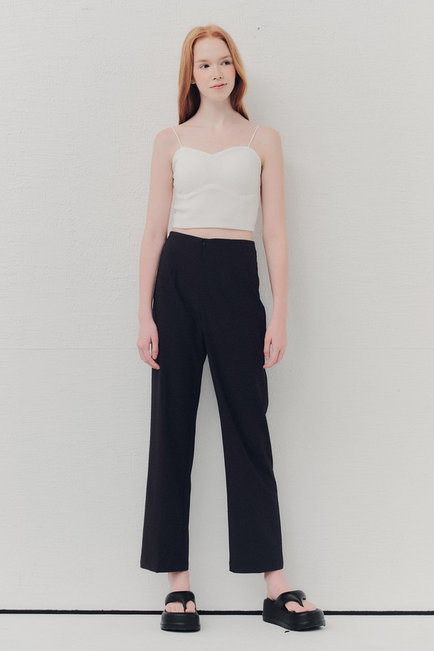 WE'DEE - 롱/미디팬츠 - WED_Elastic high waist pants