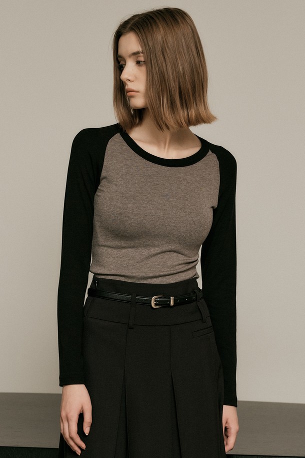 WE'DEE - 스웨터 - WD_Autumn raglan sleeves knit top_GRAY