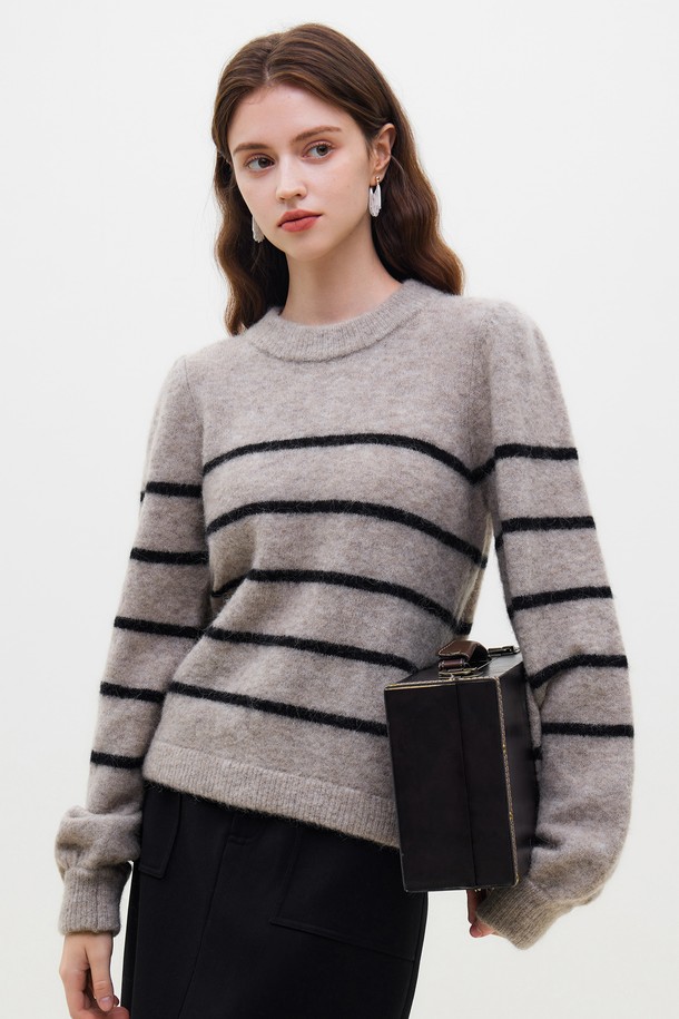 WE'DEE - 스웨터 - WD_Striped classic sweater_2color