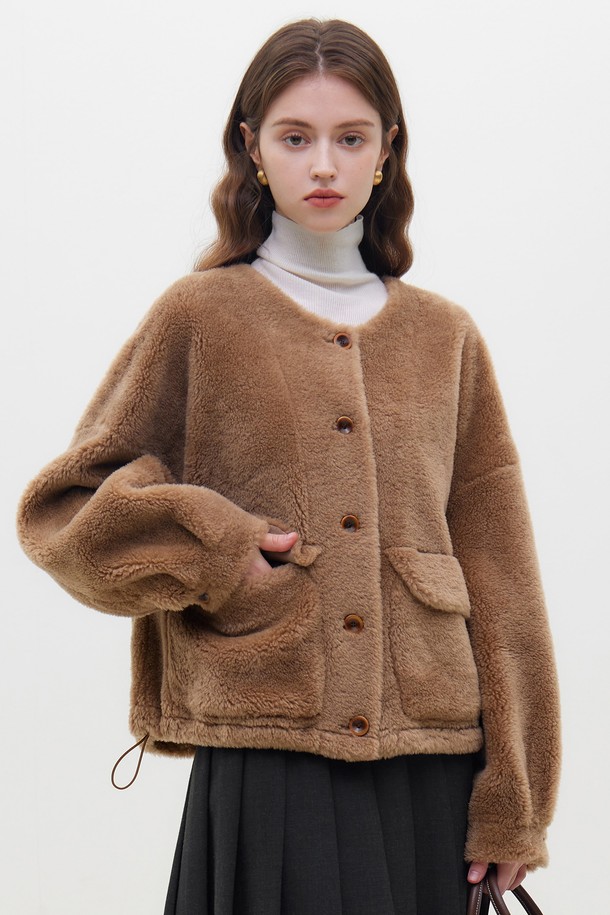 WE'DEE - 자켓 - WD_Grainy imitation fur short jacket