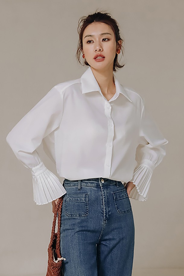 LANGSON - 셔츠 - LS_Pleated sleeve shirt