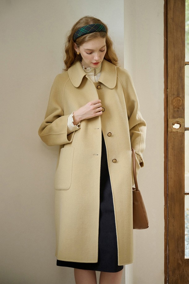 Simple Retro - 코트 - SR_Maple lapel woolen coat