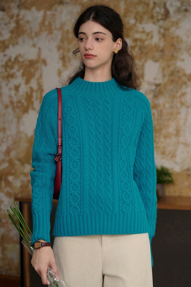 Simple Retro - 스웨터 - SR_Bruce Half Turtleneck Sweater