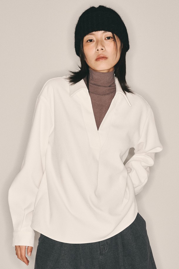 Aei&Rei - 셔츠 - AR_Fake inner turtleneck layerd shirt