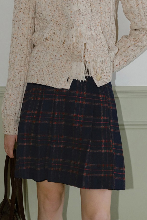 Cest Moidew - 미니스커트 - Cest_College plaid pleated skirt_NAVY