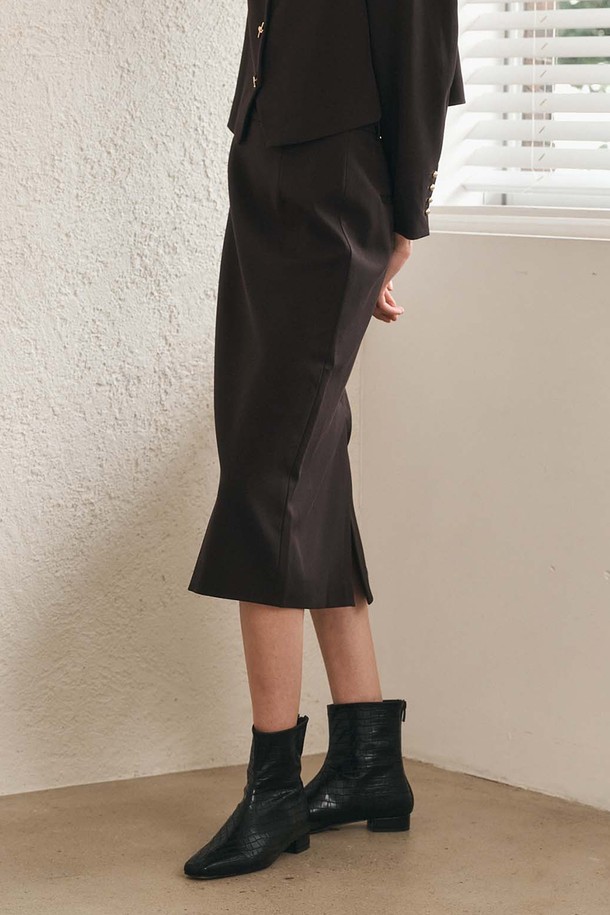 WE'DEE - 롱스커트 - WD_Black classic set_Skirt