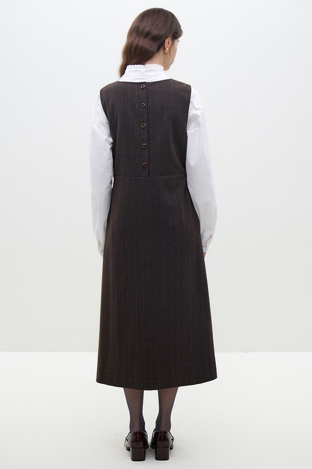 WE'DEE - 긴소매 원피스 - WD_Round woolen vest dress