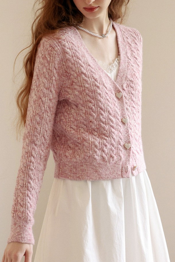 Cest Moidew - 가디건 - Cest_Daily v neck jacket cardigan_PINK