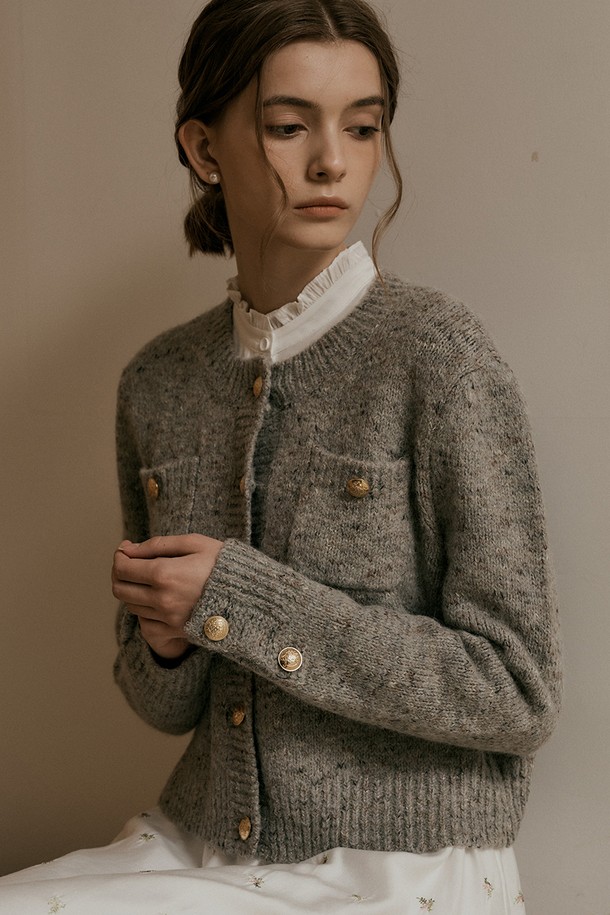 WE'DEE - 자켓 - WD_Golden wool cardigan jacket_GRAY