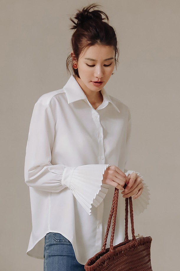 LANGSON - 셔츠 - LS_Pleated sleeve shirt