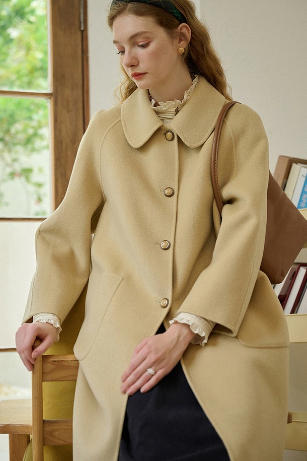 Simple Retro - 코트 - SR_Maple lapel woolen coat