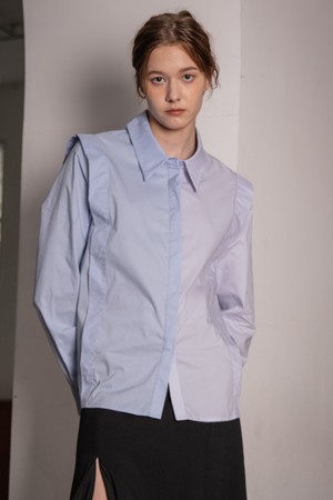 YY_Two-tone loose shirt