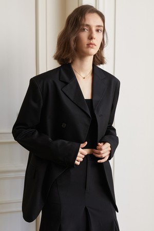 YY_Irregular hem suit jacket