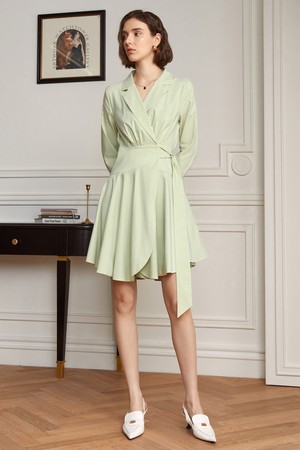 YY_Ruffled shirt dress