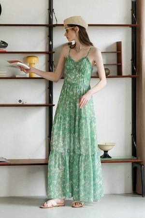 DD_Forest holiday green long dress