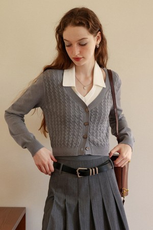 Cest_Preppy gray jacket cardigan