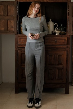 Cest_Causal side button pants_GRAY