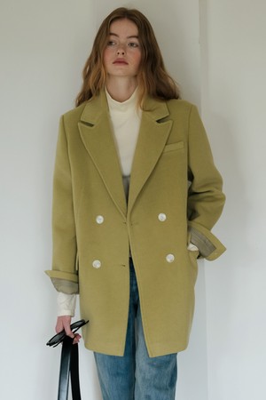 Cest_Classic wool coat_OLIVE