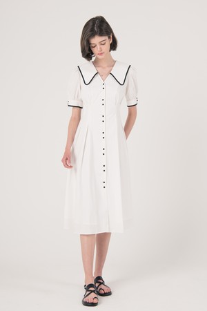 WED_A big collar button up dress