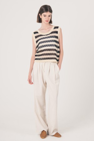 WED_Two line detail pants_BEIGE