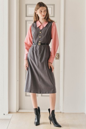 WD_Vest button dress_GRAY