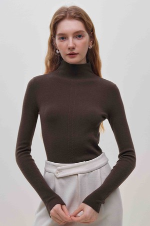 WD_Cable half turtleneck knit top_4color