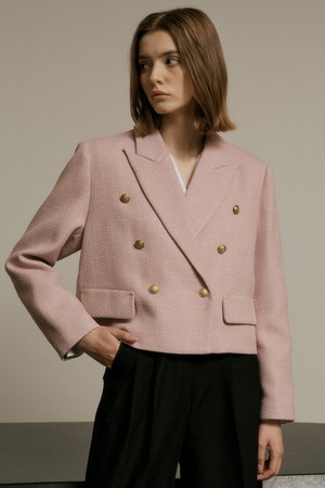 WD_Fake pocket tweed jacket_PINK