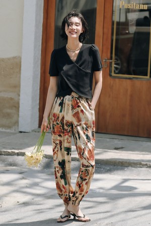 LS_Bohemian ethnic style printed pants