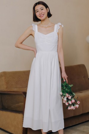 LS_Lovey white lace sleeveless dress