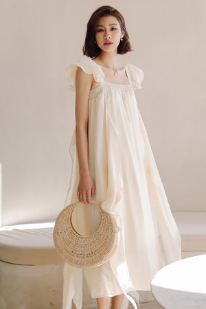 LS_White angel sleeveless dress
