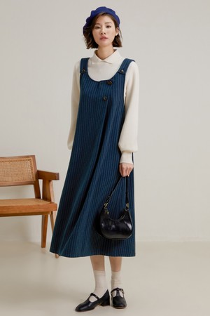 LS_Breeze blue striped dress