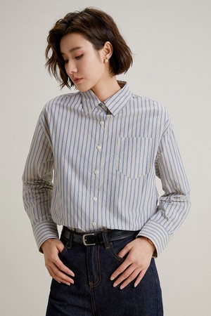 LS_Sky blue striped shirt