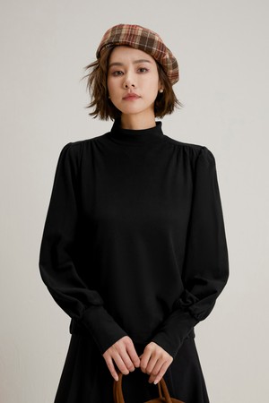 LS_French puff sleeve top_2color