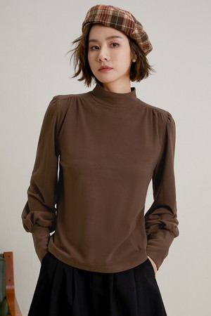 LS_French puff sleeve top_2color