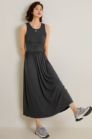 LS_Sleeveless knitted vest dress