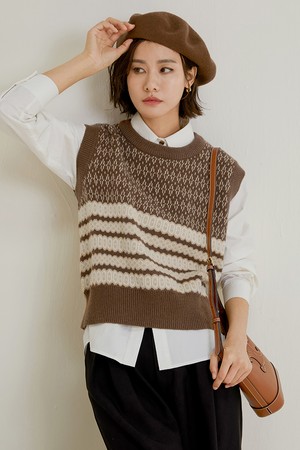 LS_Casual autumn knit vest