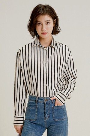 LS_French vintage striped shirt