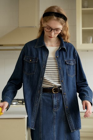 SR_Classic double pocket denim shirt