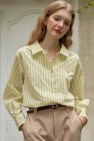 SR_Georgina striped shirt_YELLOW