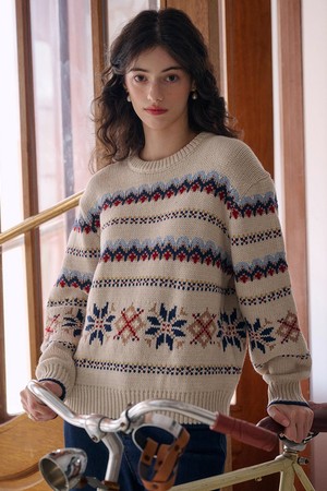 SR_Jacquard Vintage Fair Sweater