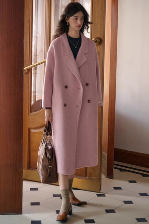 SR_Pink Classic Woolen Coat