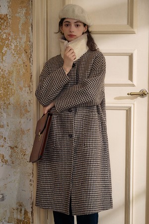 SR_Fur lapel Woolen coat